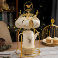 Elk bird stand 13 piece Chinese style tea set with teapot and cups for six people, colour Elk bird frame