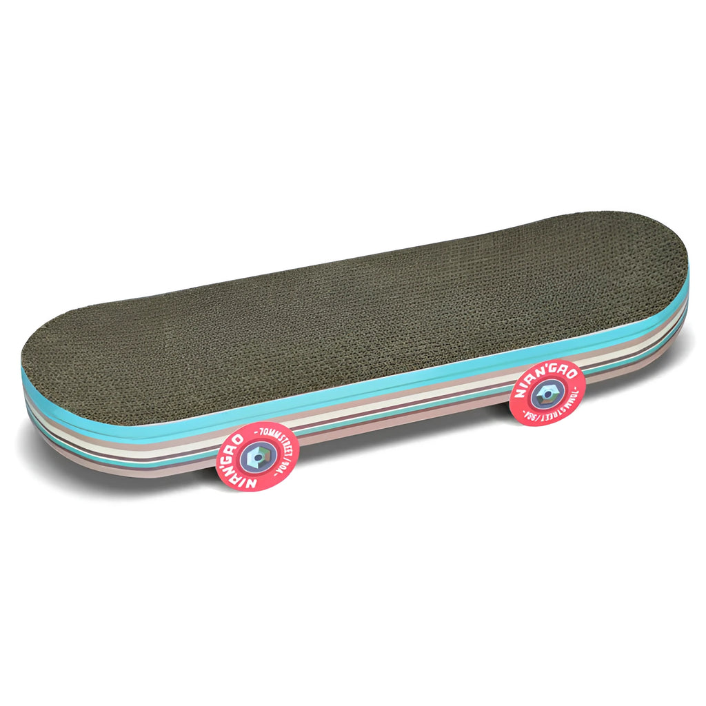Rice Cake Skateboard Cat Scratching Board in picture colour made from corrugated paper for small cats