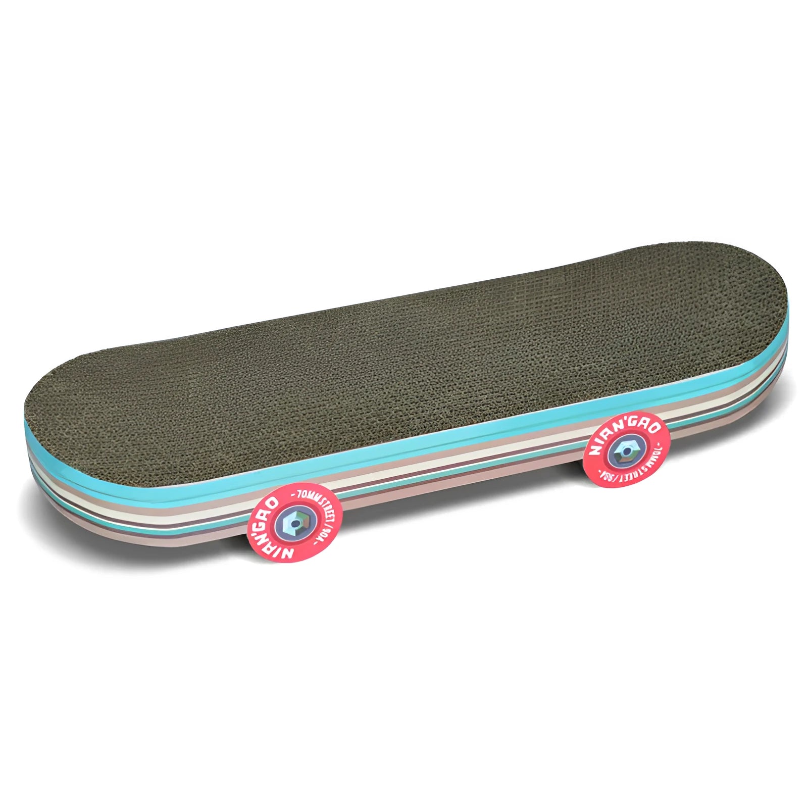 Rice Cake Skateboard Cat Scratching Board in picture colour made from corrugated paper for small cats