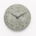 Modern grey European-style wall clock for living room or household wall mounting.