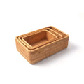 Natural autumn vine storage basket with open top, stackable, for cosmetics and jewelry organisation