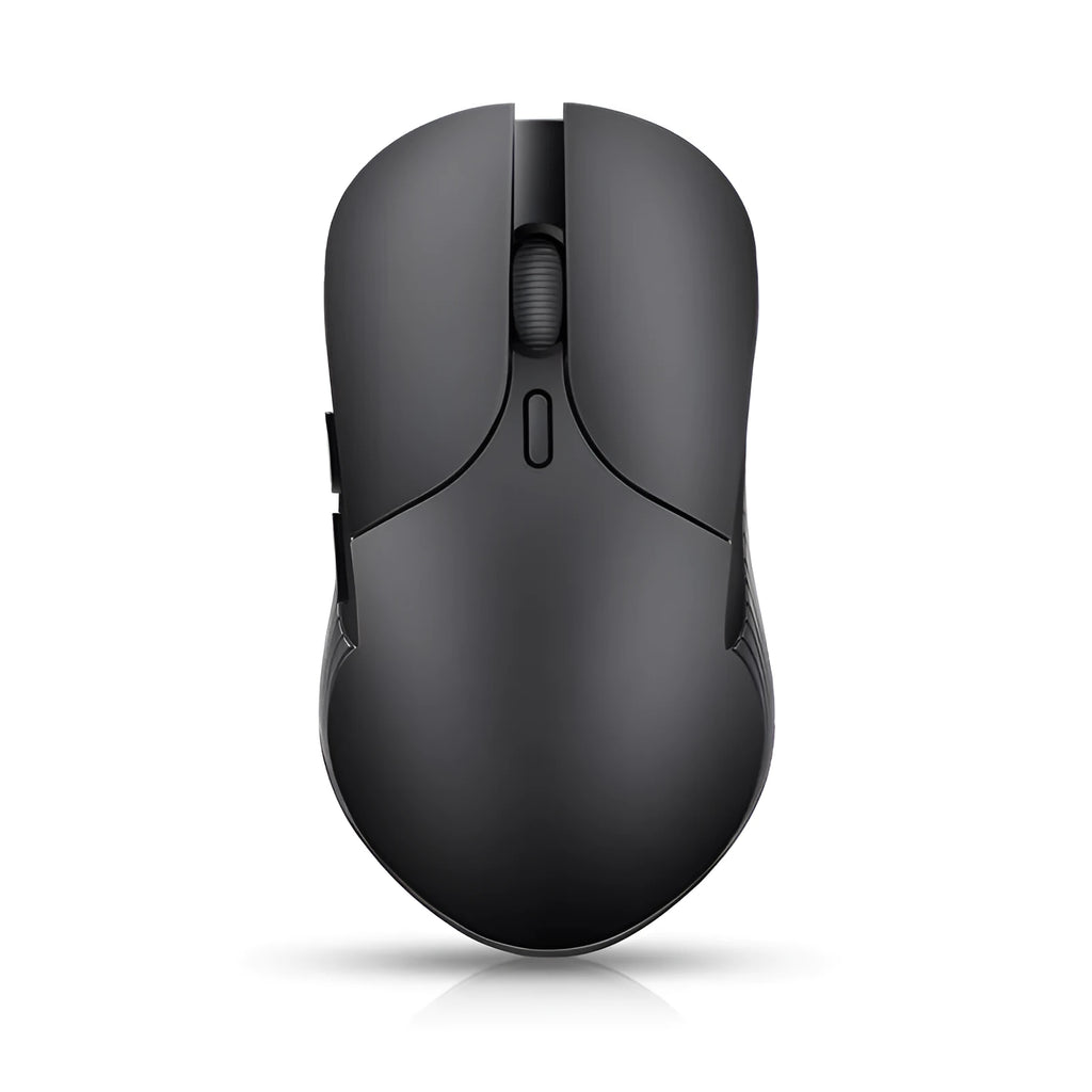 Blue Smart Voice Mouse 2.4G wireless computer mouse with translation button on desk.