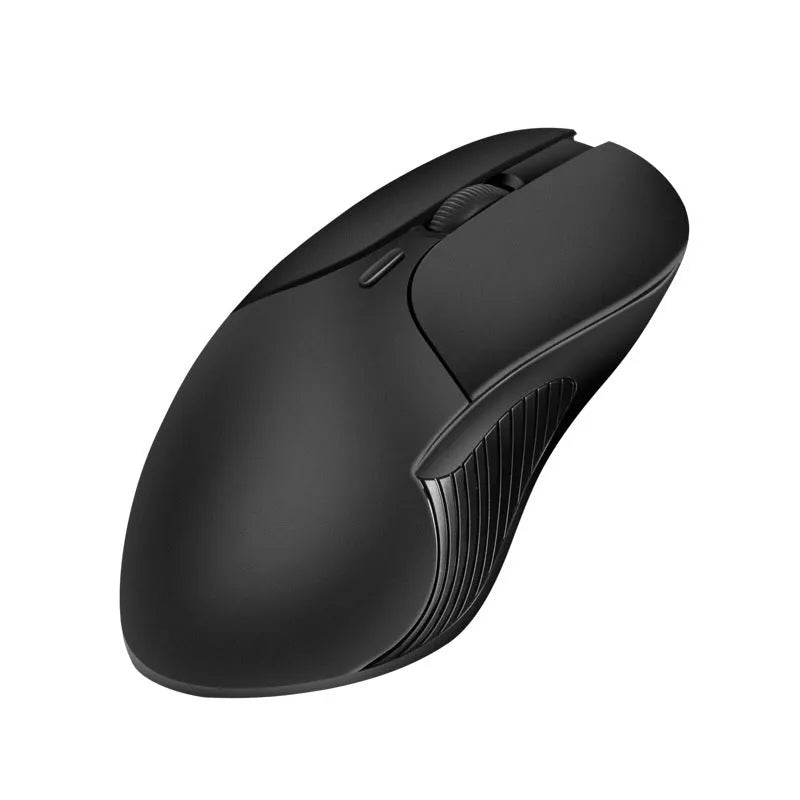 Blue Smart Voice Mouse 2.4G wireless computer mouse with translation button on desk.