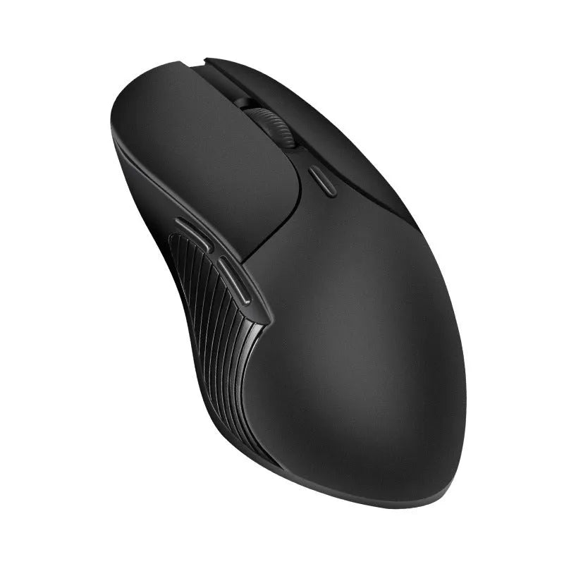 Blue Smart Voice Mouse 2.4G wireless computer mouse with translation button on desk.