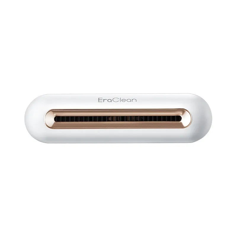 Rose gold USB air purifier for car and refrigerator odour removal.