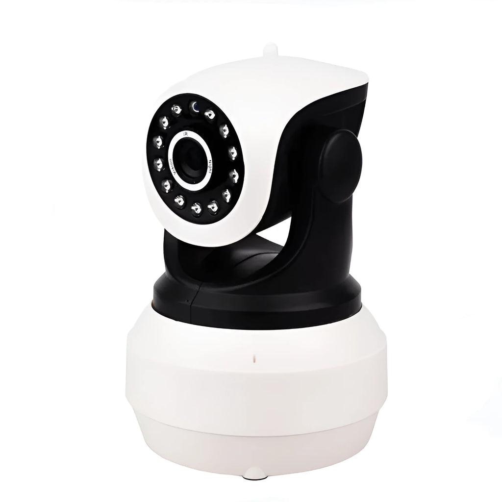 Wireless wifi baby monitor with 360 degree panoramic PTZ control, 1280x960 resolution, and infrared night vision