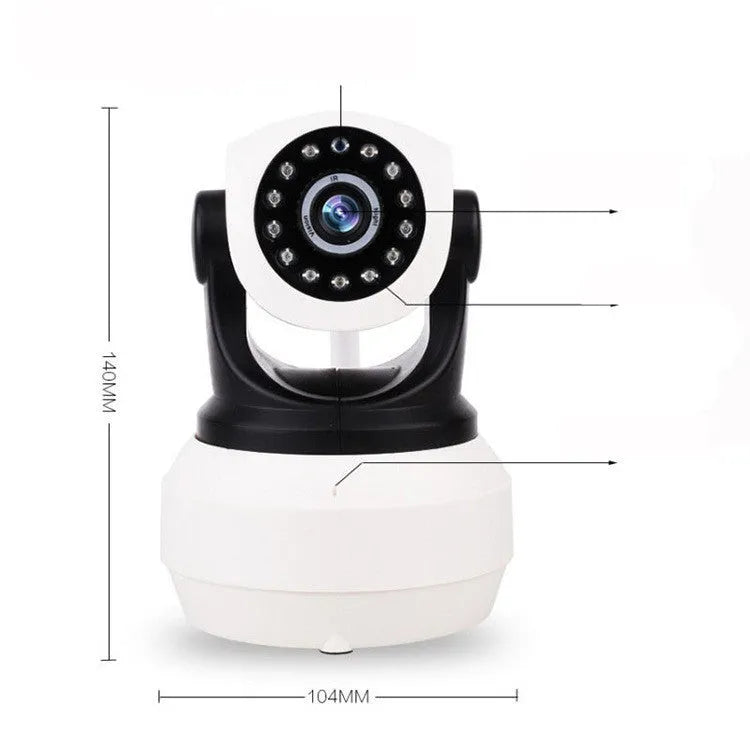 Wireless wifi baby monitor with 360 degree panoramic PTZ control, 1280x960 resolution, and infrared night vision