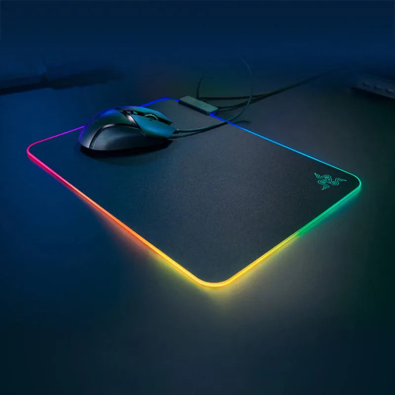 Razer Firefly Hard V2 RGB mouse pad with micro-textured surface and 19 lighting zones