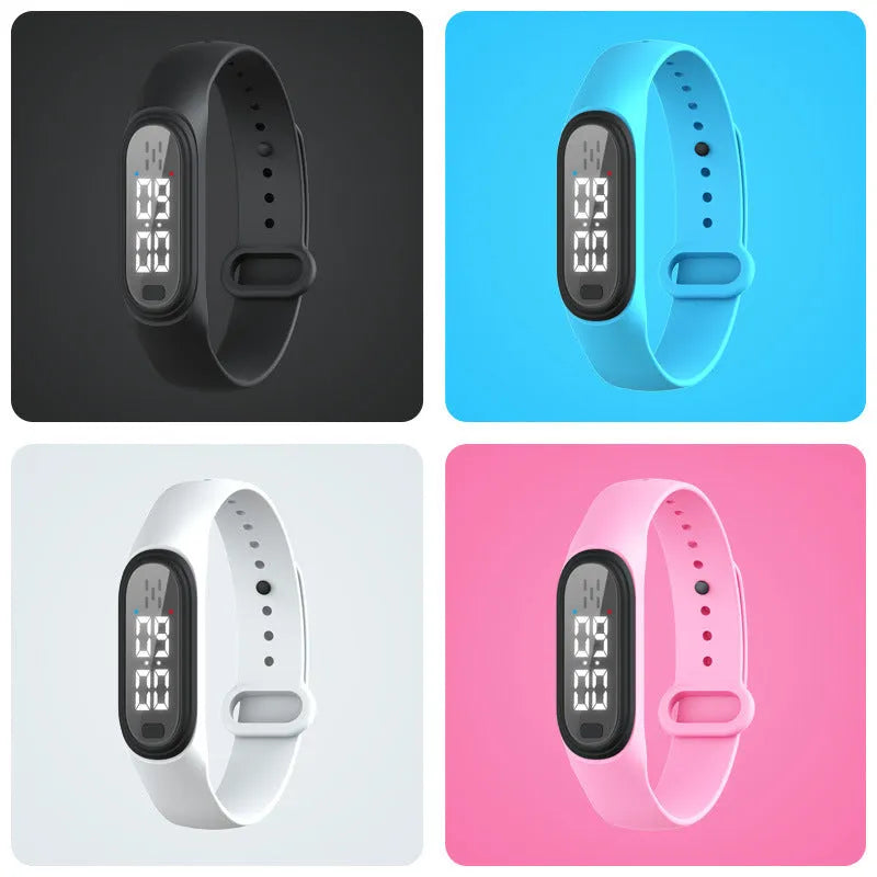 Ultrasonic electronic mosquito repellent bracelet in black white blue pink colours for outdoor wear