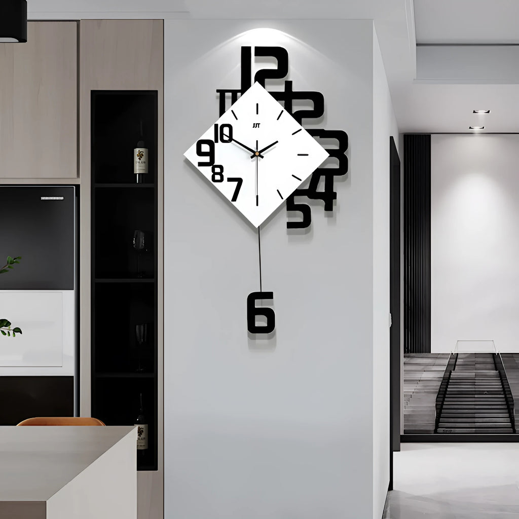 15-inch round digital wall clock with custom text display in black, red, or blue colour options