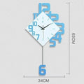 15-inch round digital wall clock with custom text display in black, red, or blue colour options