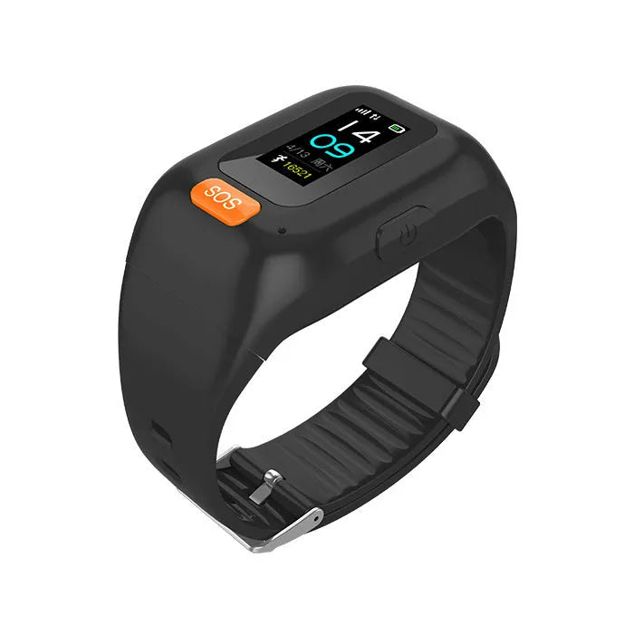 Elderly positioning bracelet call tracker black wrist strap with screen and touch operation