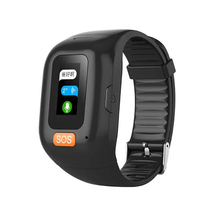 Elderly positioning bracelet call tracker black wrist strap with screen and touch operation