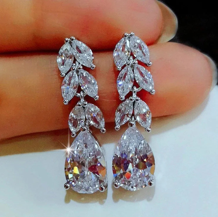 Women's silver alloy hoop earrings, not inlaid, 1 or 2 pairs, for wedding and party wear