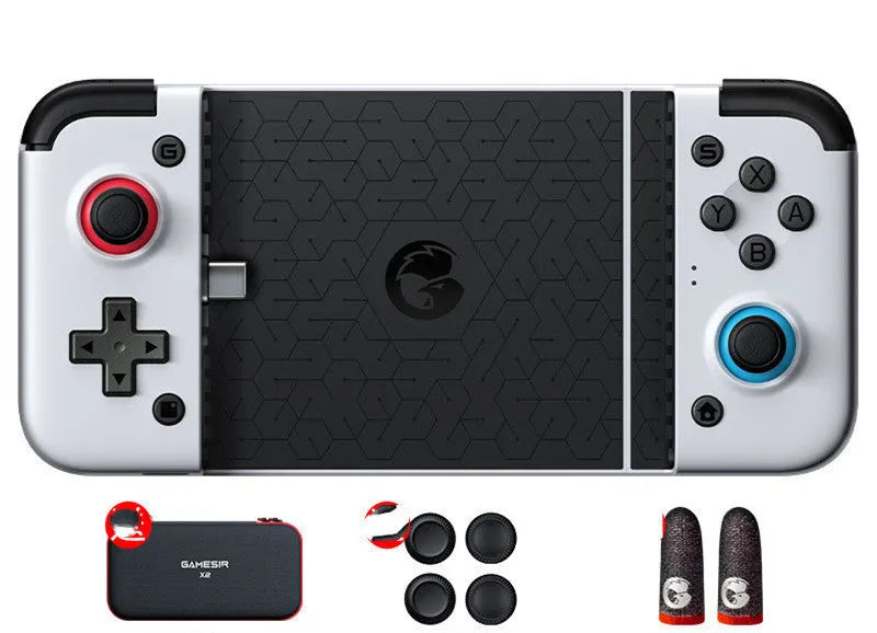 Gaze Chicks X2 USB game controller for Android phones, shown in a compact black ABS plastic design.