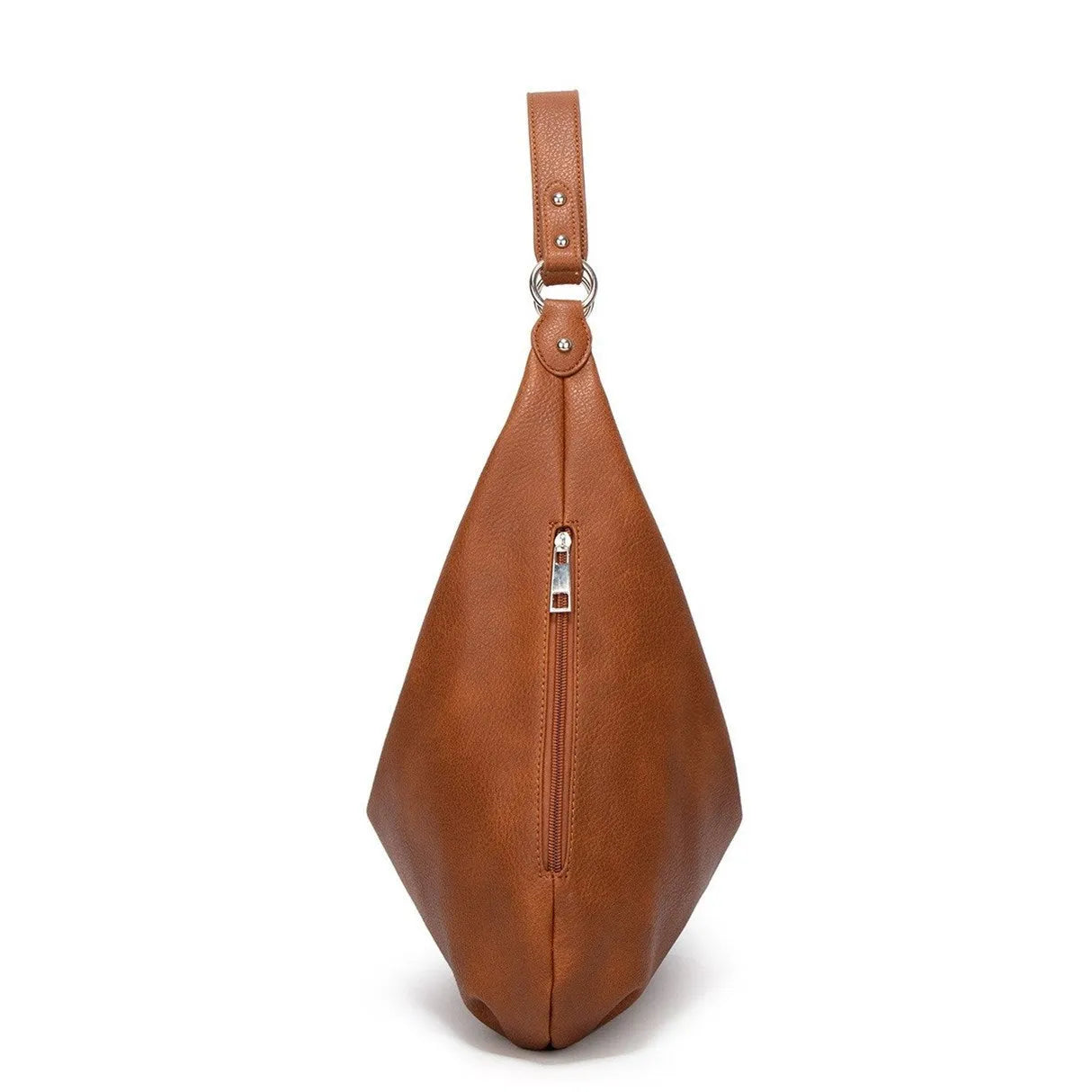 Women's large casual shoulder tote bag in plain style with car suture detail, available in multiple colours