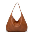 Women's large casual shoulder tote bag in plain style with car suture detail, available in multiple colours