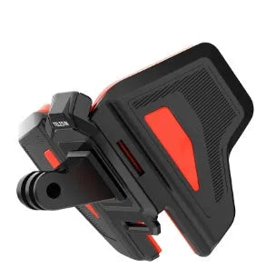 Black universal motorcycle helmet chin strap mount for GoPro and sports cameras
