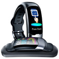 Smart fitness bracelet with heart rate and blood pressure monitoring on wrist