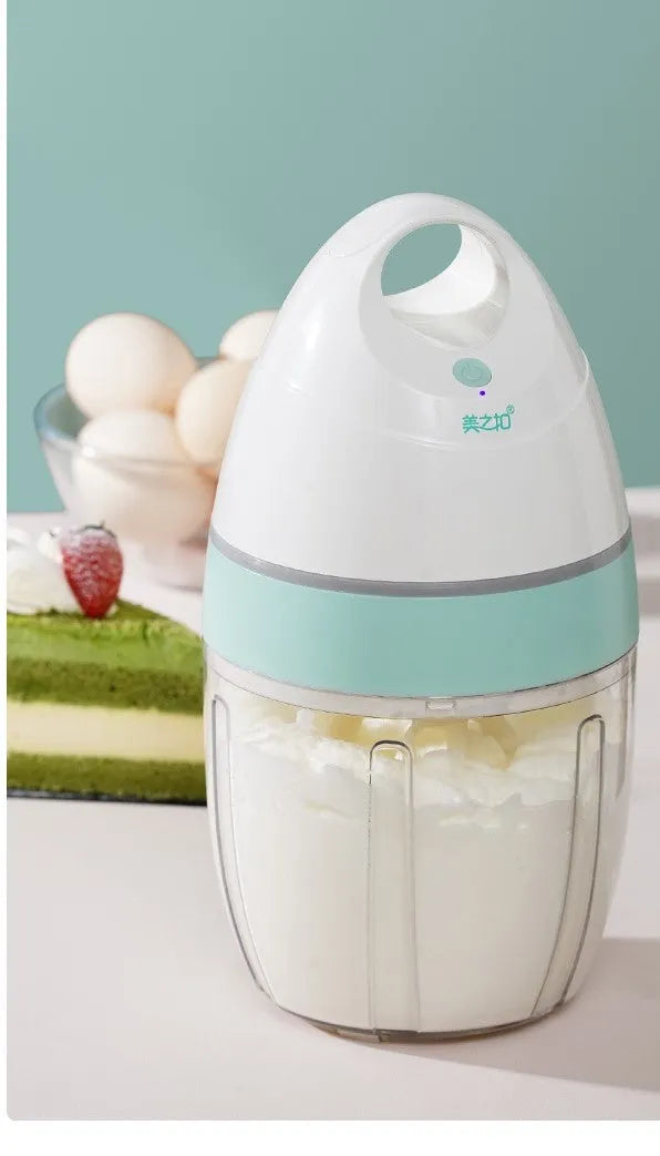 White automatic whisk machine for cream, eggs, and cake mixing, made from ABS, PP, and POM plastics