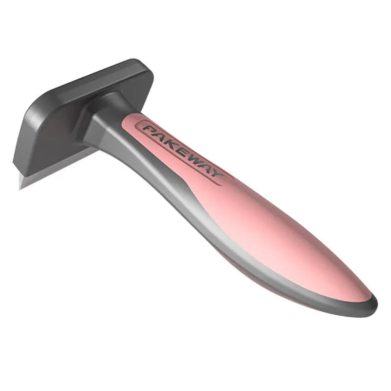 T9 series pet hair removal comb in pink with stainless steel teeth for cats and dogs