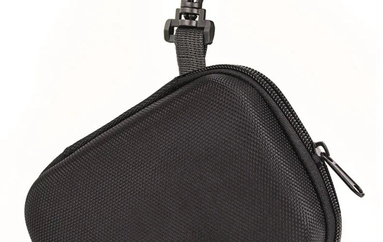 Sixteen composite fishing lures in various colours stored in a 1680D Oxford cloth case