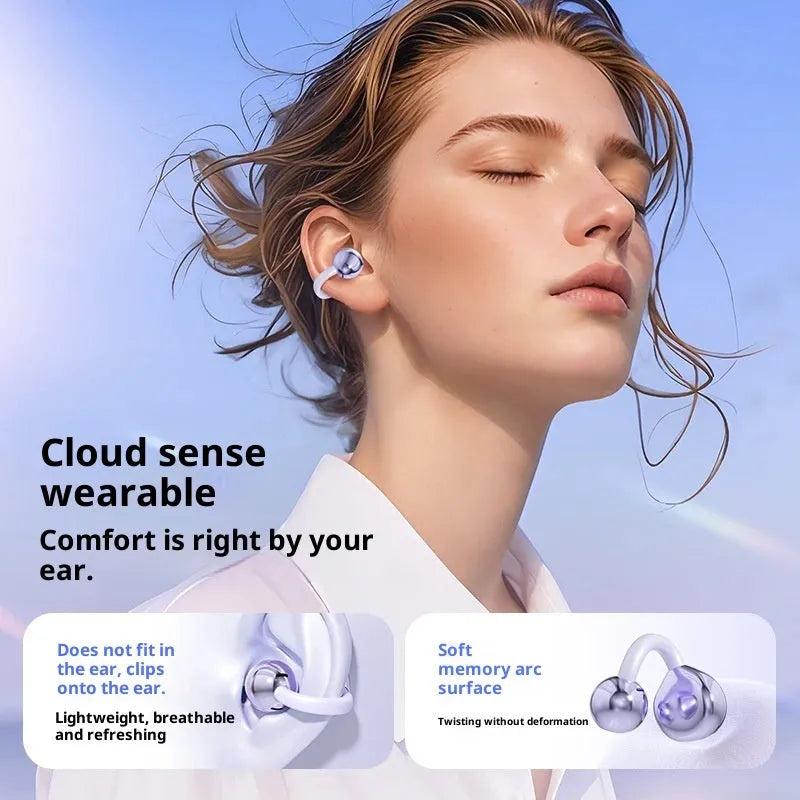 Berlin Sound ear clip wireless Bluetooth headphones in sporty silicone design with ear clip wearing style