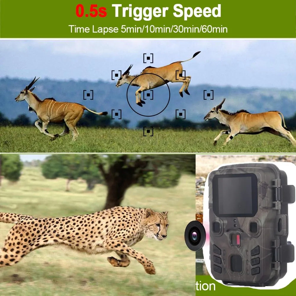 Black plastic infrared night vision surveillance device for 12MP monitoring