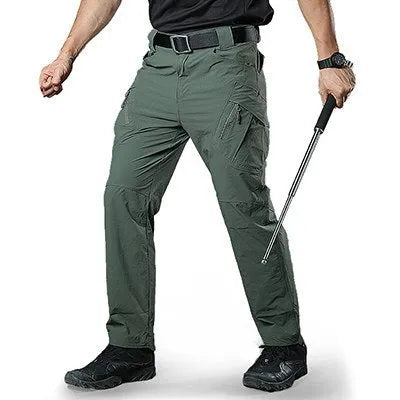 Male army fan special forces quick-drying pants in khaki colour, 97% cotton 3% spandex, with ergonomic knees and YKK zipper