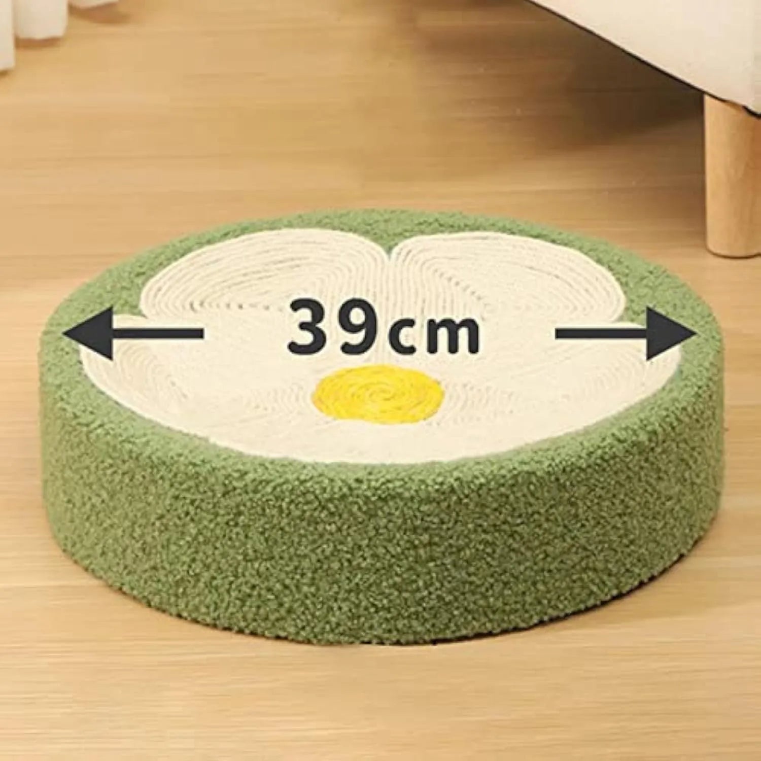 Green round sisal cat scratching bowl lounge bed for scratching and sleeping