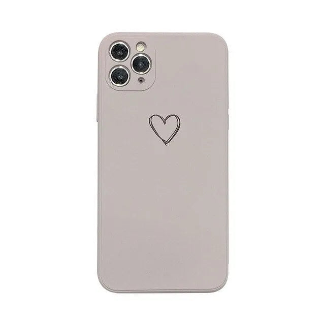 Solid colour silicone TPU phone case for Apple iPhone on a table