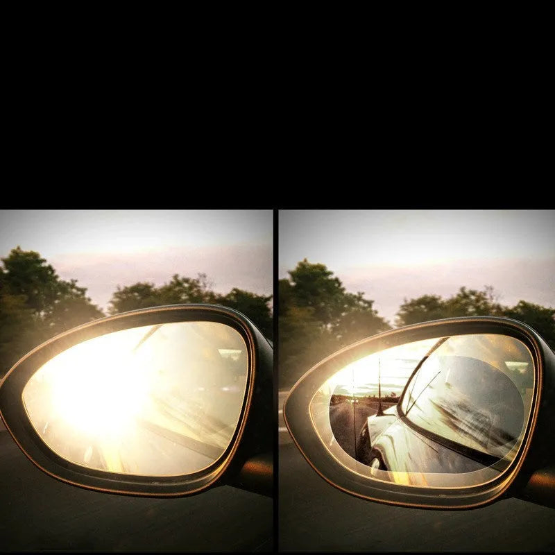 Transparent rain proof film for car rearview mirror with optical grade PET and scratch resistant coating