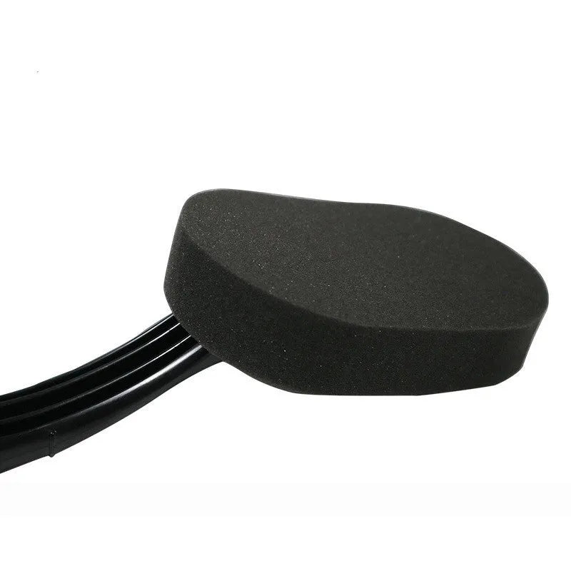 Long handle car tyre waxing sponge brush with polyester sponge head, 29x9x3 cm, integrated handle design
