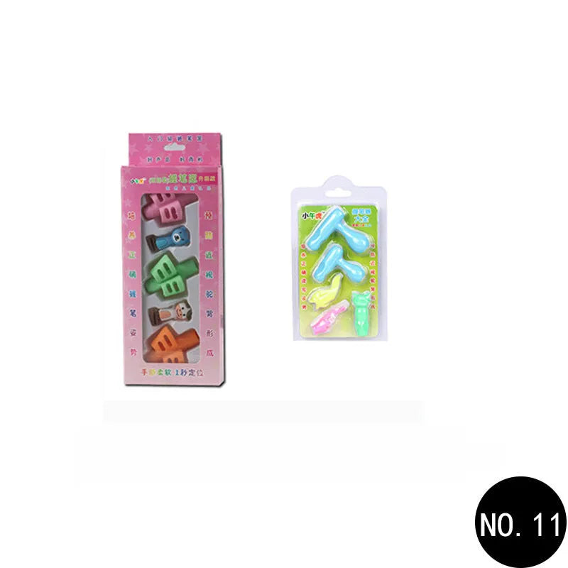 Cartoon character soft rubber pen holder for correcting children's writing posture
