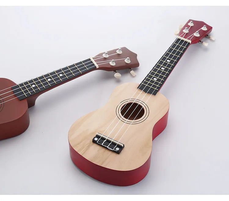 Junning 21 inch children's beginner ukulele in six colour options with cowhide box