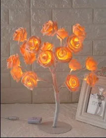 LED tree lamp simulation small flower tree table lamp warm light decoration