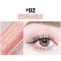 Pearly glitter liquid eye shadow with shimmer finish, shown in one of ten colour options, 3-year shelf life