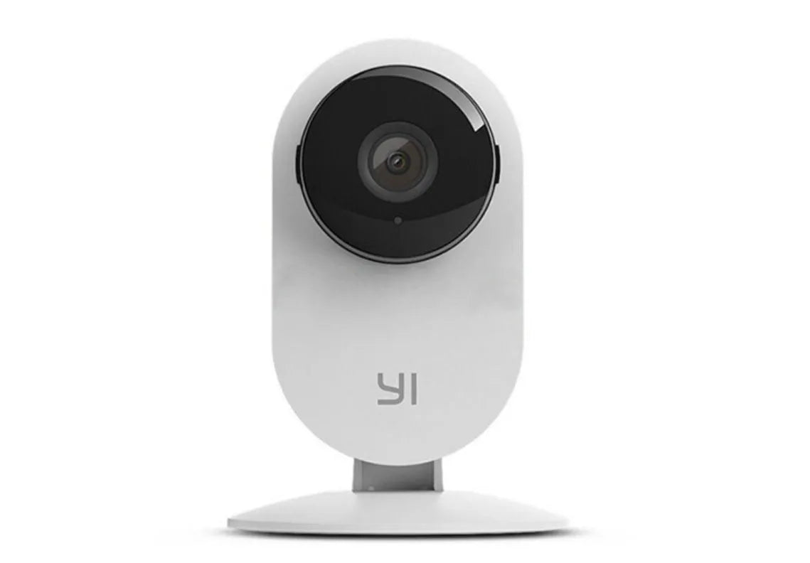 YI Home Camera 1080P white indoor security camera with 112° wide angle lens and night vision up to 9m