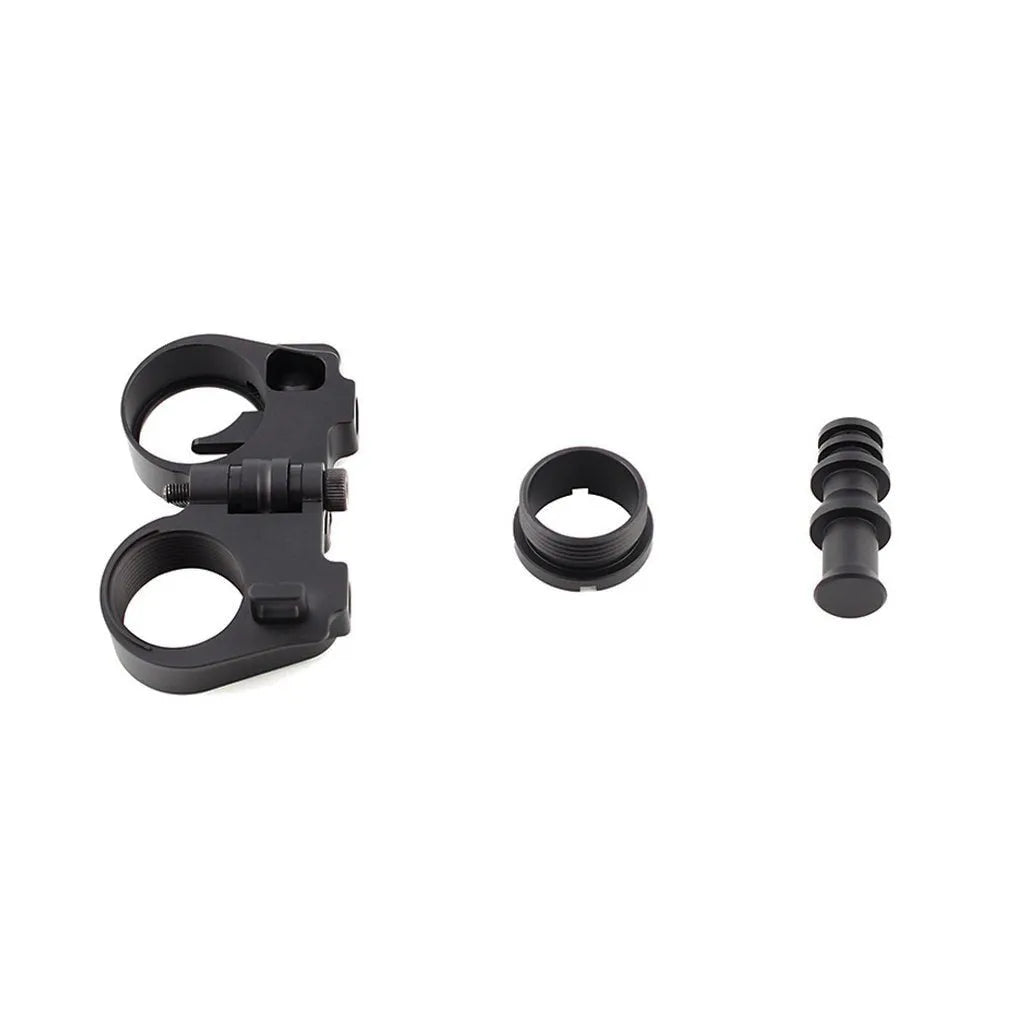 Gen 3 folding stock adapter for AR-15 and AR-10, aluminium, black, 160g, with low hinge and DLC finish