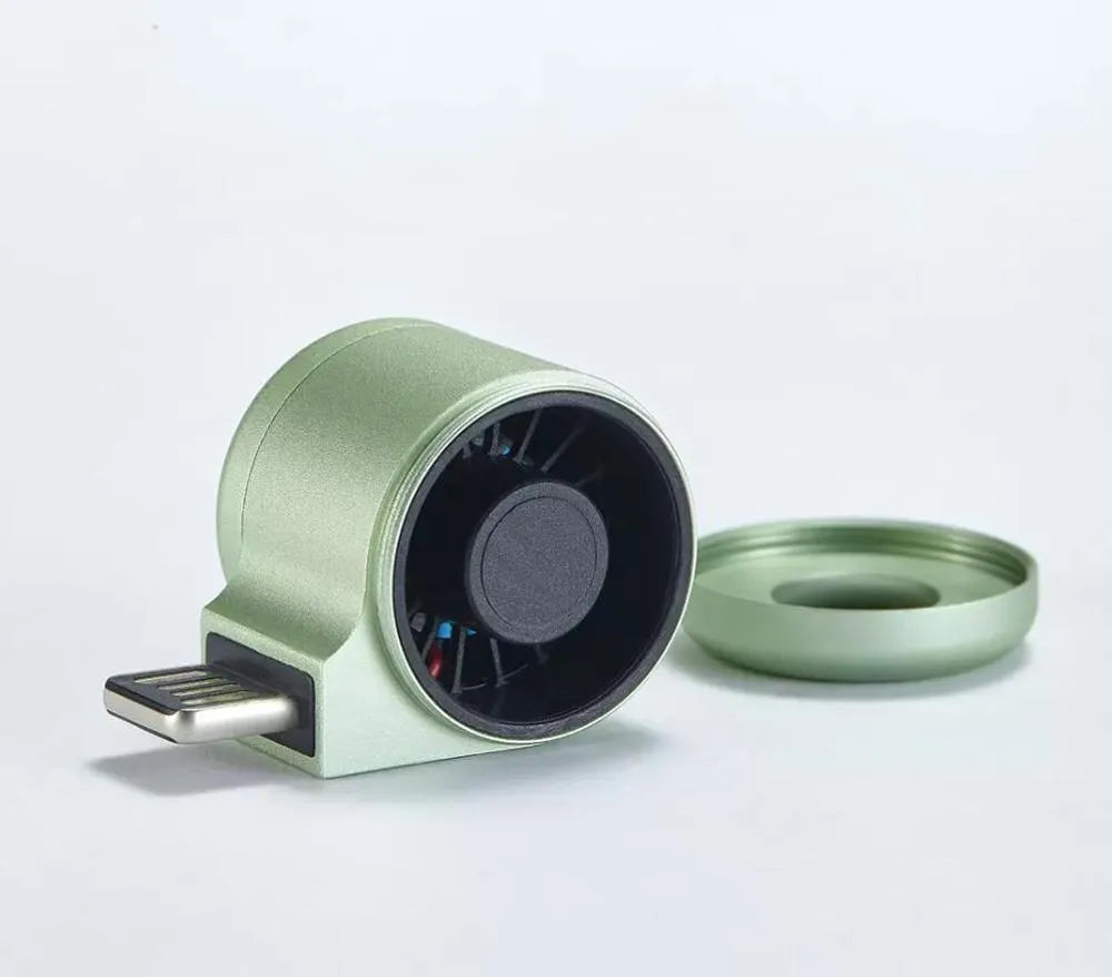 USB mini diffuser car air purifier in grey colour with USB plug