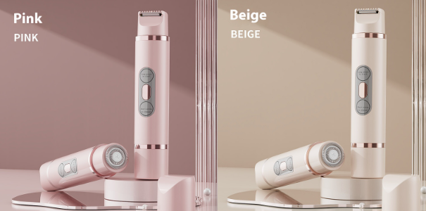 2-in-1 Dual-Head Women's Electric Shaver - Painless Wet & Dry Body Hair Trimmer with Hypoallergenic Blades for Face, Bikini & Legs