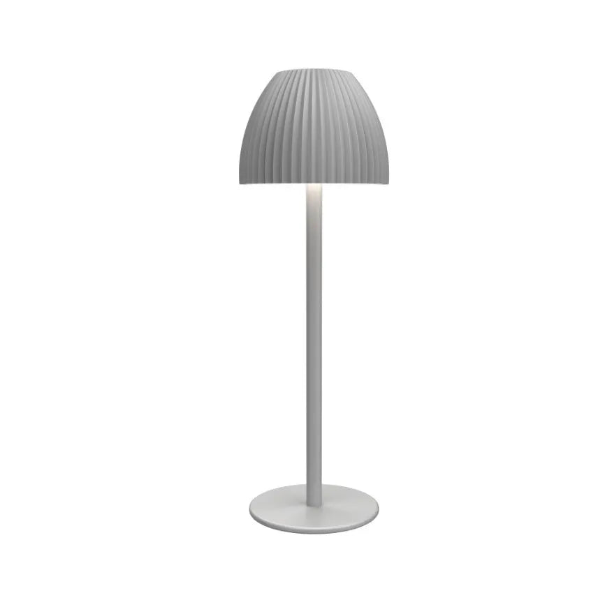 INS pattern dimming night lamp with thin round base in black and white options