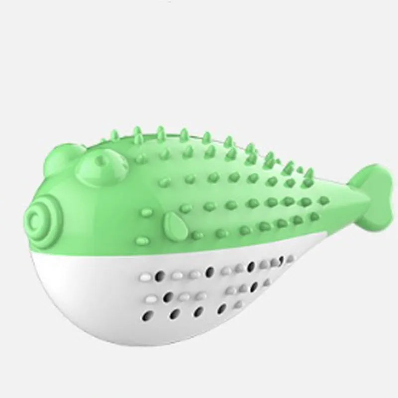 Silicone fish-shaped cat chew toy for grabbing and chewing, measuring 12.2cm long, in blue, green, pink or yellow