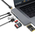 8-in-1 USB-C expansion hub for MacBook Pro with multiple ports including USB 3.0, SD, and TF card readers