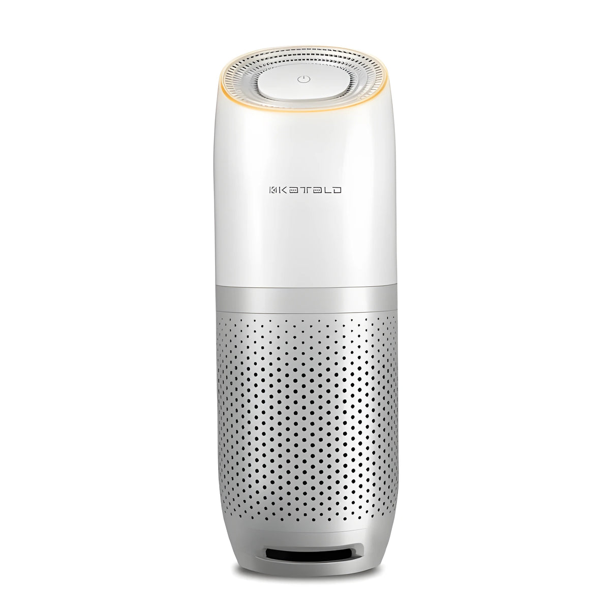 White car air purifier KQ-20 with HEPA and activated carbon filters, USB powered, cup holder design
