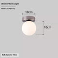Nordic round spherical wall lamp with copper black silver or white base in 10cm to 20cm sizes