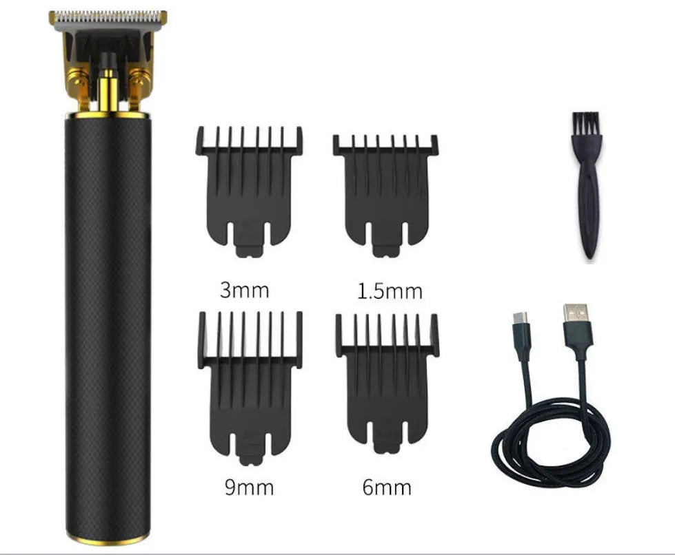USB electric hair clipper head in 5W rated design with 2 hour charge time and Gradient, NewBlack, NewGold, NewSilver, or Transparent Black comb style options