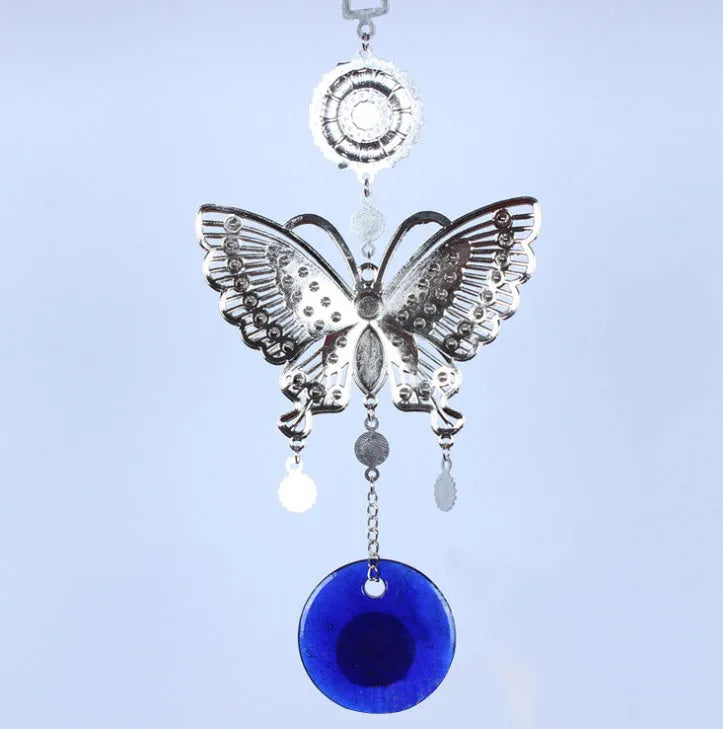 Tin alloy hanging ornament with classic landscape flowers pattern for home decoration