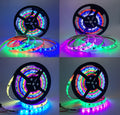 5050 LED light strip music set with controller and power supply, 5m or 10m, 28 colour changes, 12V DC