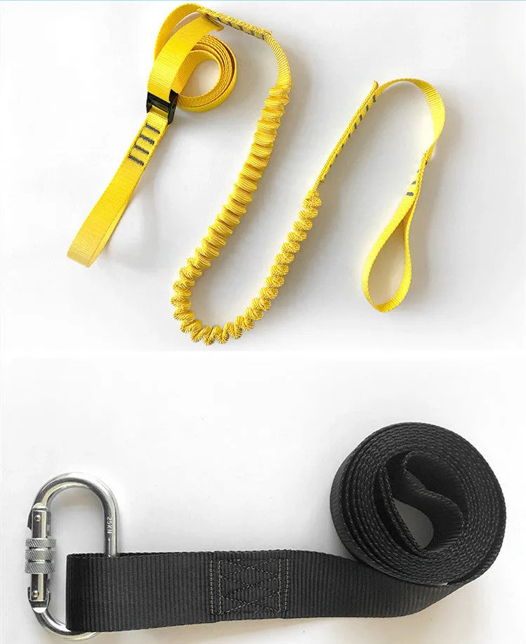 Black and yellow polyester dog training belt set for obedience sessions